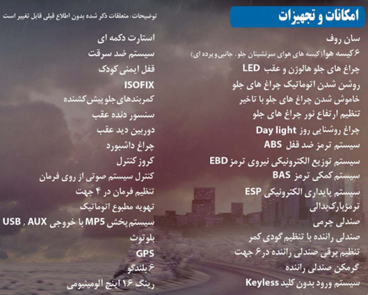مشخصات لیفان 820